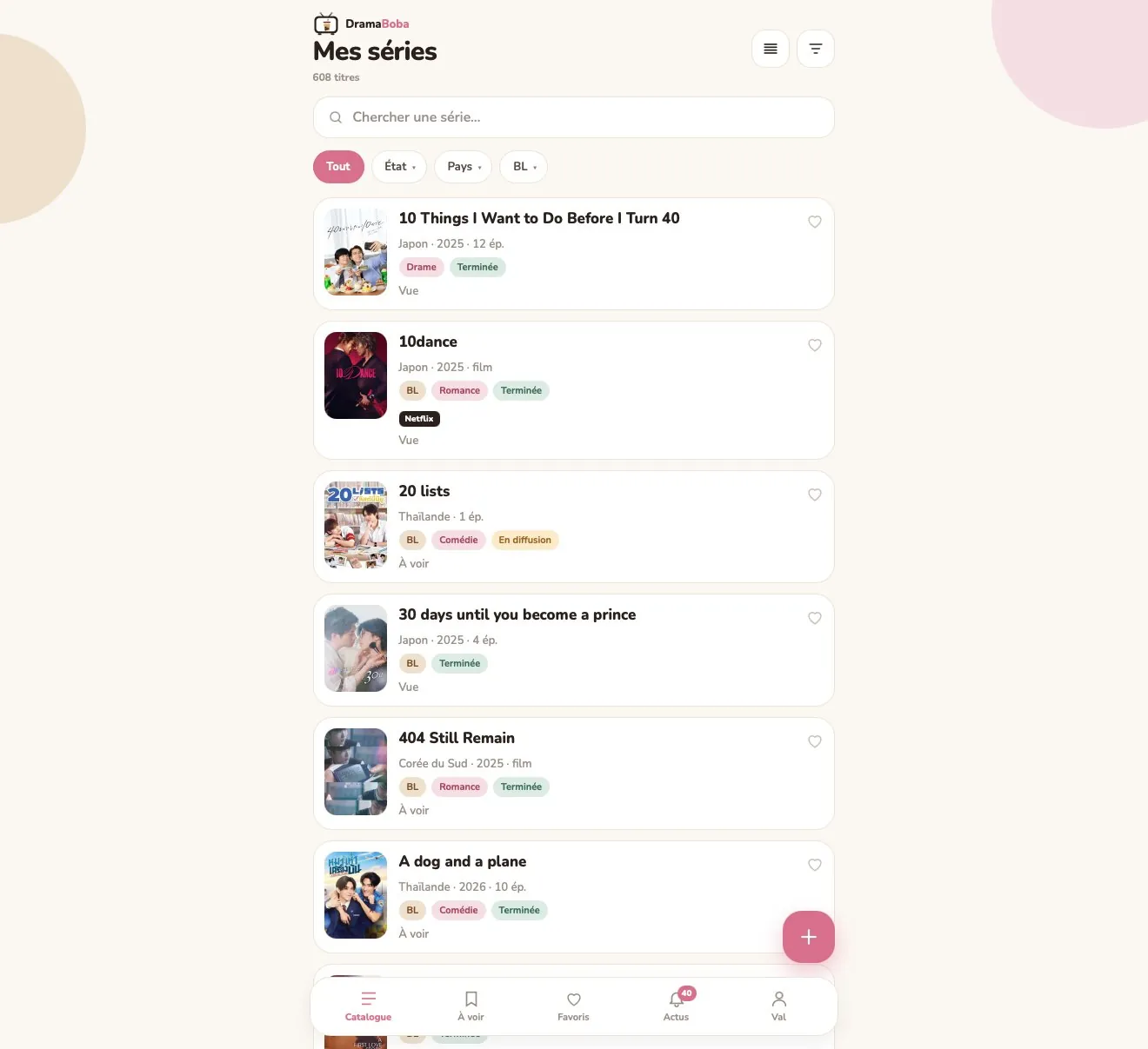 Le catalogue